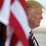 U.S President Donald Trump stands at the doorway of the West Wing awaiting the arrival of Turkey's President Recep Tayyip Erdogan at the White House in Washington, U.S. May 16, 2017. REUTERS/Joshua Roberts - RTX363IY